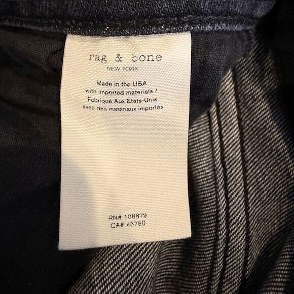 Rag & Bone Nina Ziggy High Rise Ankle Flare Jeans in Gravity Black Size 31 - Picture 5 of 16